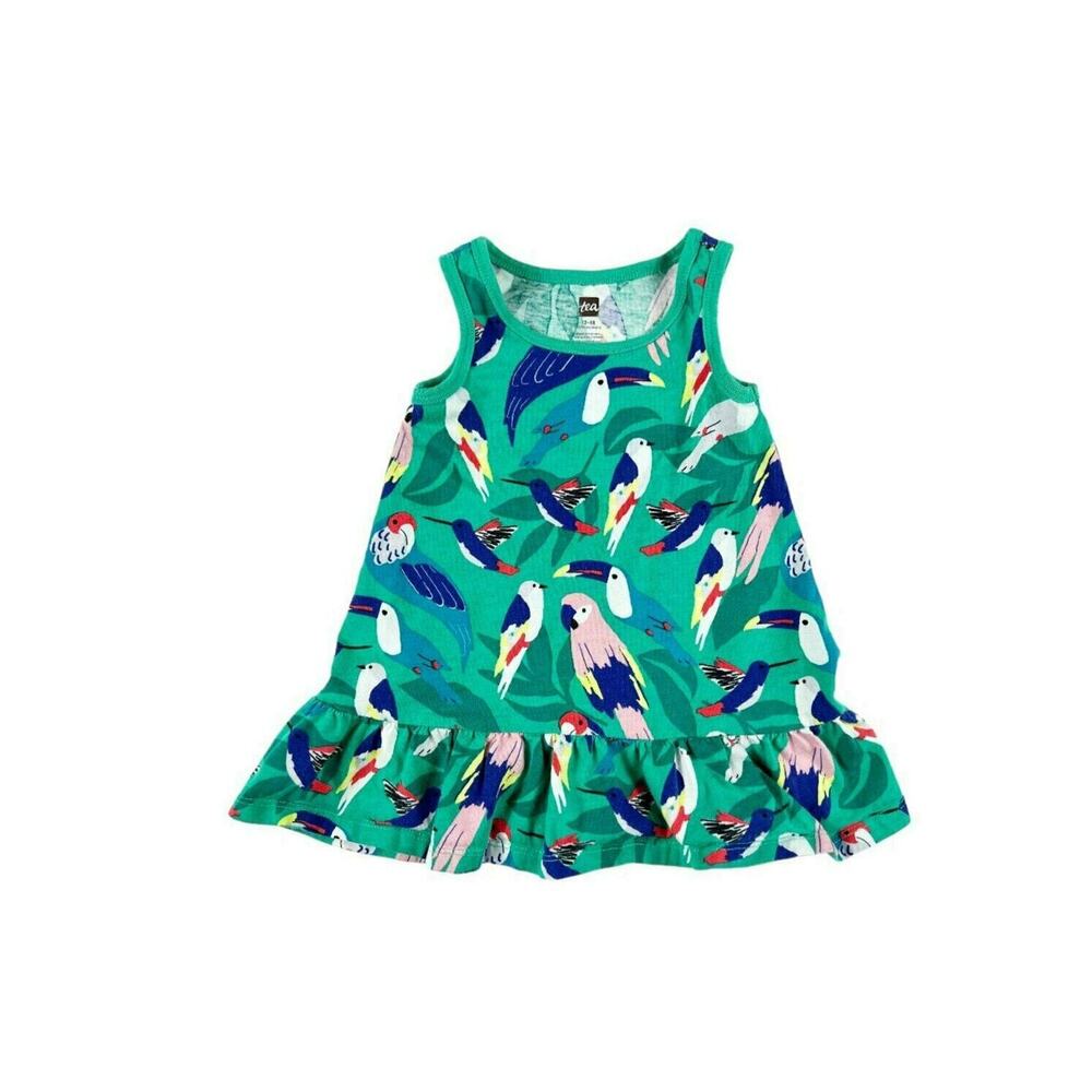 Tea Collection Tropical Bird Flock Tank Dress size 12-18 months